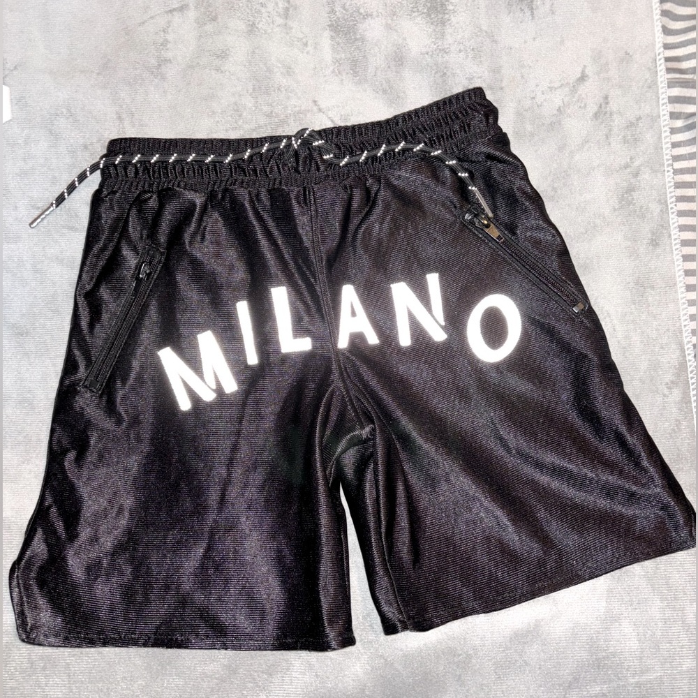 Milano Black and White Athletic Shorts